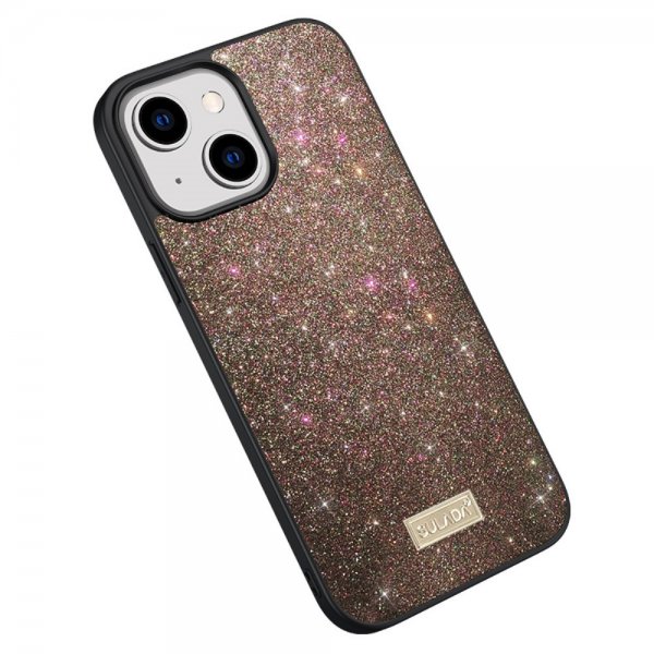 Sulada iPhone 14 Skal Glitter Roseguld