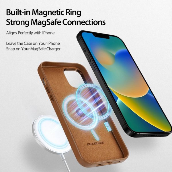 Dux Ducis iPhone 14 Skal Grit Series MagSafe Brun