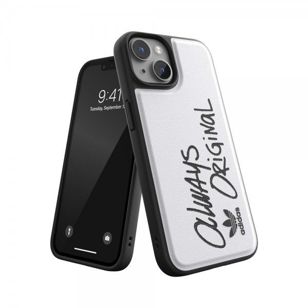 Adidas iPhone 14 Skal Inlay Embroidery Case Vit Svart