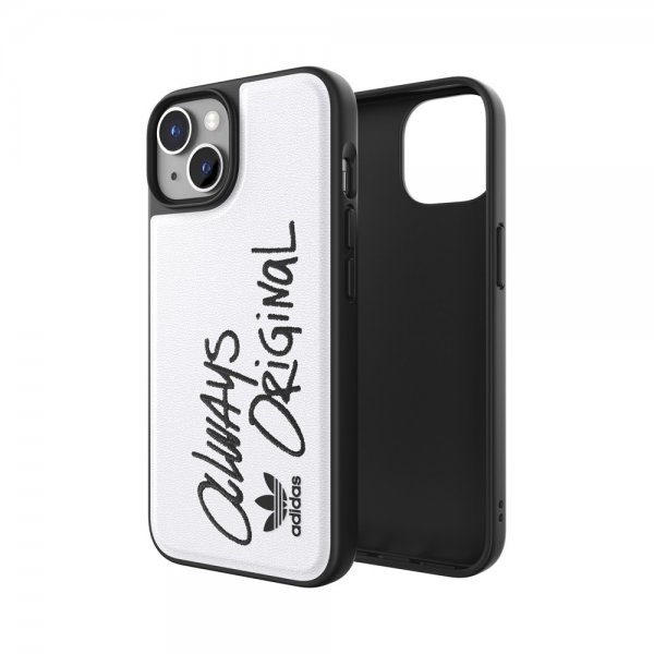 Adidas iPhone 14 Skal Inlay Embroidery Case Vit Svart