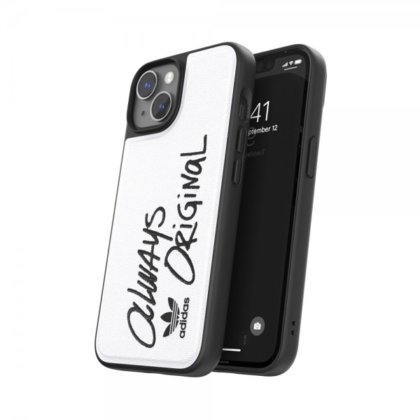 Adidas iPhone 14 Skal Inlay Embroidery Case Vit Svart