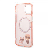 Karl Lagerfeld iPhone 14 Skal Karl & Choupette MagSafe Rosa