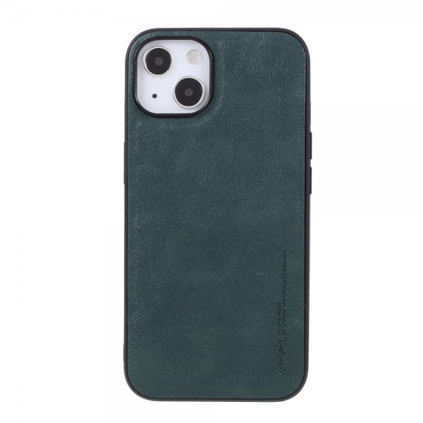 X-Level iPhone 14 Skal Lädertextur Grön