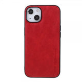 X-Level iPhone 14 Skal Lädertextur Röd