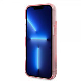 Karl Lagerfeld iPhone 14 Skal Liquid Glitter Big Logo Rosa