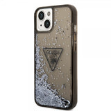 Guess iPhone 14 Skal Liquid Glitter Translucent Svart