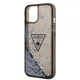 Guess iPhone 14 Skal Liquid Glitter Translucent Svart