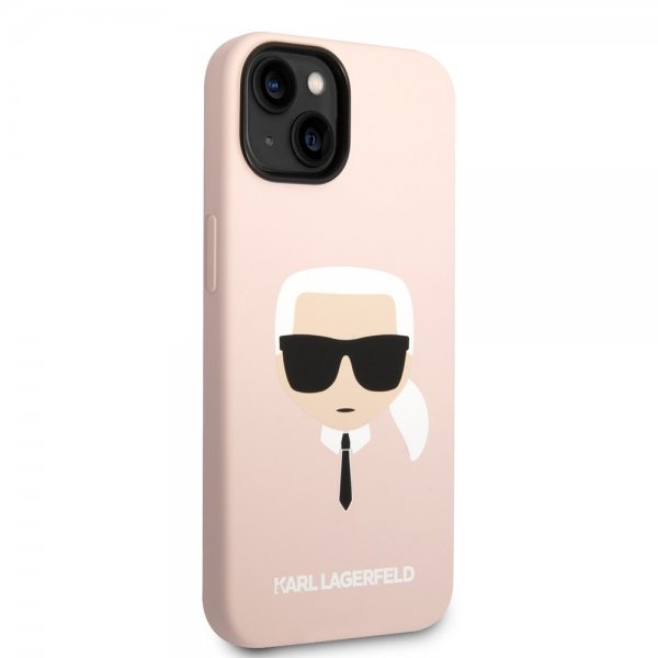 Karl Lagerfeld iPhone 14 Skal Liquid Silicone Karl Rosa