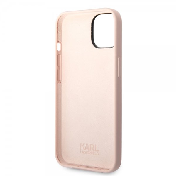 Karl Lagerfeld iPhone 14 Skal Liquid Silicone Karl Rosa