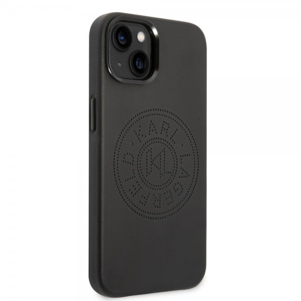 Karl Lagerfeld iPhone 14 Skal Logo Perforerad Svart