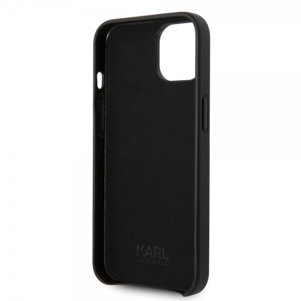 Karl Lagerfeld iPhone 14 Skal Logo Perforerad Svart