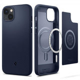 Spigen iPhone 14 Skal Mag Armor MagFit Navy Blue