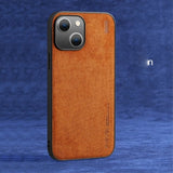 X-Level iPhone 14 Skal Mockatextur Brun