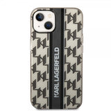 Karl Lagerfeld iPhone 14 Skal Monogram Vertical Stripe Svart