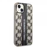 Karl Lagerfeld iPhone 14 Skal Monogram Vertical Stripe Svart