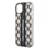 Karl Lagerfeld iPhone 14 Skal Monogram Vertical Stripe Svart