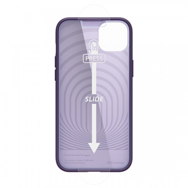 Caseology iPhone 14 Skal med Skärmskydd Nano Pop 360 Grape Purple