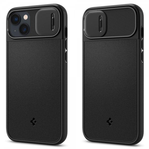 Spigen iPhone 14 Skal Optik Armor MagFit Svart