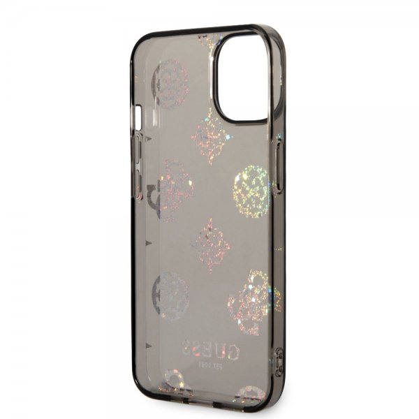 Guess iPhone 14 Skal Peony Glitter Svart