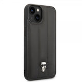 Karl Lagerfeld iPhone 14 Skal Quilted Nylon Puffy Case Ikonik Pin Svart
