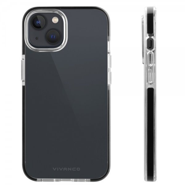 Vivanco iPhone 14 Skal Rock Solid Svart Klar