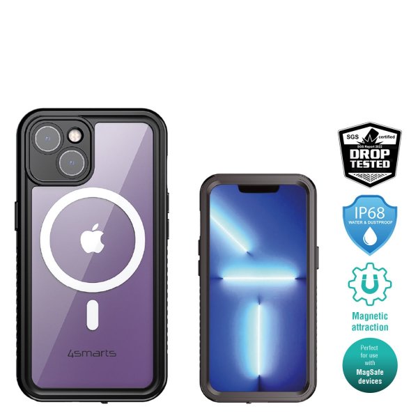 4smarts iPhone 14 Skal Rugged Case Stark MagSafe Svart
