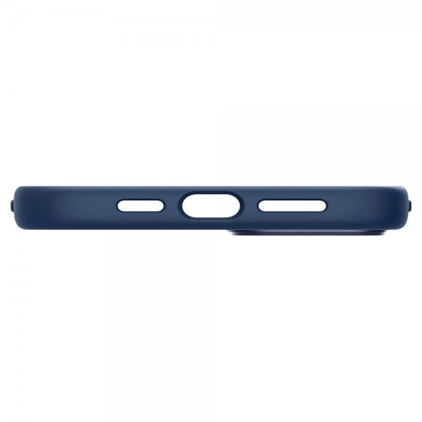Spigen iPhone 14 Skal Silicone Fit MagFit Navy Blue