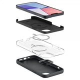 Spigen iPhone 14 Skal Silicone Fit MagFit Svart