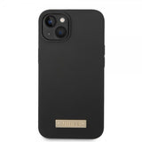 Guess iPhone 14 Skal Silicone Metal Plate MagSafe Svart