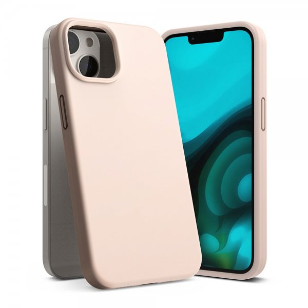 Ringke iPhone 14 Skal Silicone Pink Sand