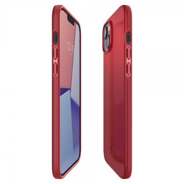 Spigen iPhone 14 Skal Thin Fit Röd
