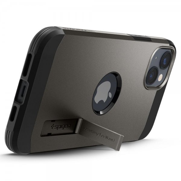 Spigen iPhone 14 Skal Tough Armor MagFit Gunmetal