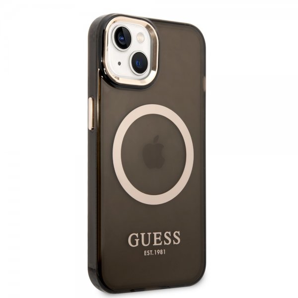 Guess iPhone 14 Skal Translucent MagSafe Svart