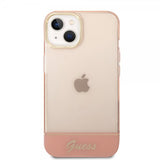 Guess iPhone 14 Skal Translucent Rosa