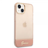 Guess iPhone 14 Skal Translucent Rosa
