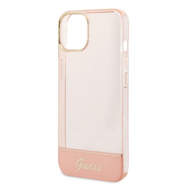 Guess iPhone 14 Skal Translucent Rosa