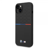 BMW iPhone 14 Skal Tricolor Line & Logo Svart