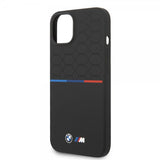 BMW iPhone 14 Skal Tricolor Line & Logo Svart