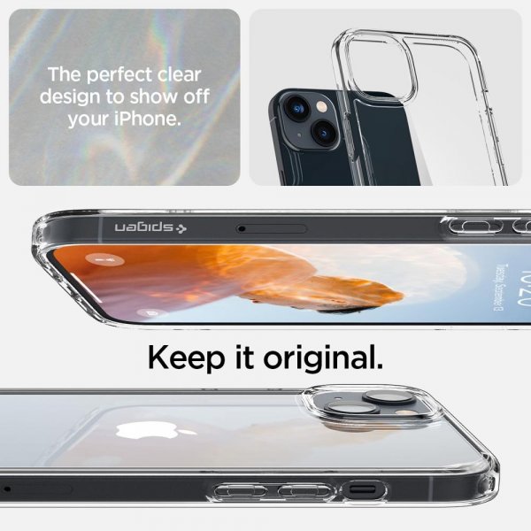 Spigen iPhone 14 Skal Ultra Hybrid Crystal Clear