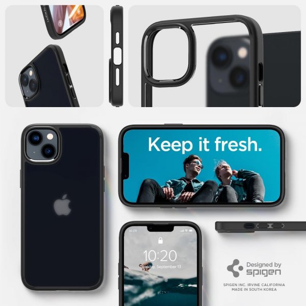 Spigen iPhone 14 Skal Ultra Hybrid Frost Black