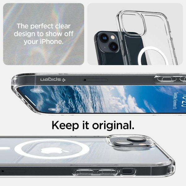 Spigen iPhone 14 Skal Ultra Hybrid MagFit Vit