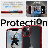Spigen iPhone 14 Skal Ultra Hybrid Red Crystal