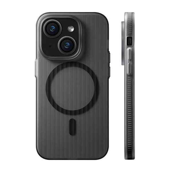 iPhone 13/iPhone 14 Skal Korrugerad MagSafe Svart