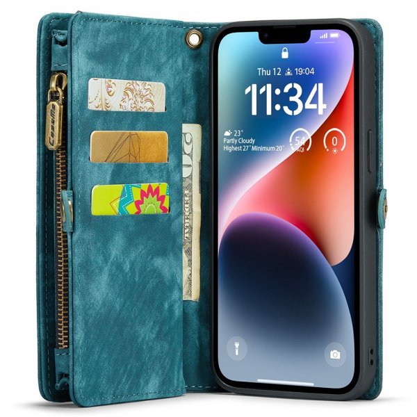 CaseMe iPhone 15 Fodral 008 Series Löstagbart Skal Petrol