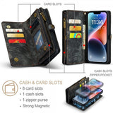 CaseMe iPhone 15 Fodral 008 Series Löstagbart Skal Svart