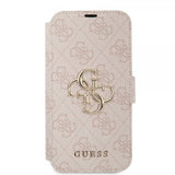 Guess iPhone 15 Fodral 4G Logo Rosa