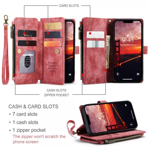 CaseMe iPhone 15 Fodral C30 Series Röd