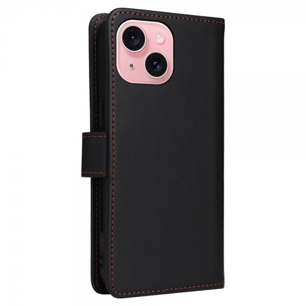 Betopnice iPhone 15 Fodral med Löstagbart Skal 005 Svart