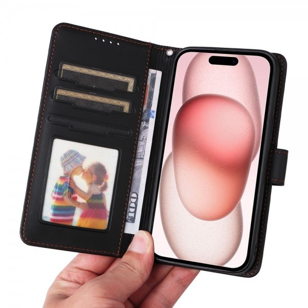 Betopnice iPhone 15 Fodral med Löstagbart Skal 005 Svart