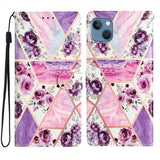iPhone 15 Fodral Motiv Lila Blommor